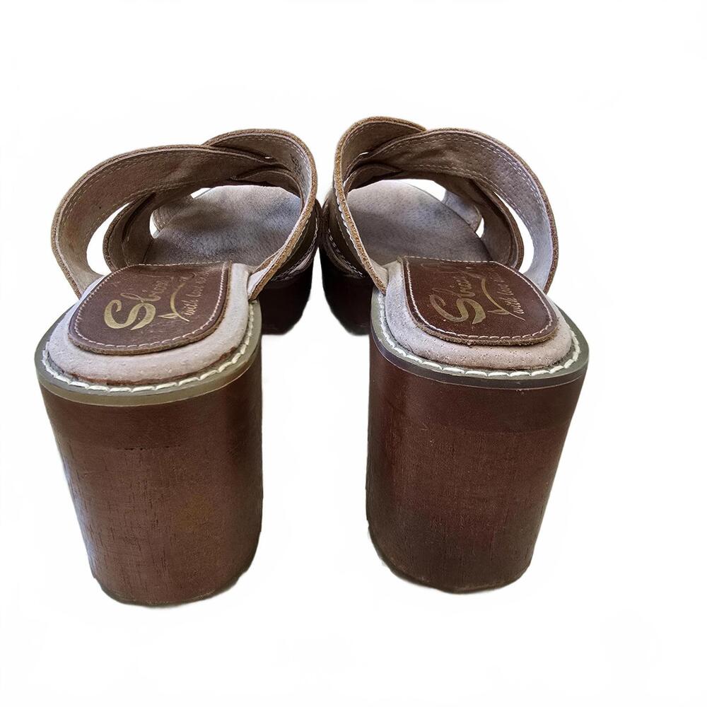 Sibica Stylish Brown Strappy High Heel Sandals - Picture 3 of 4